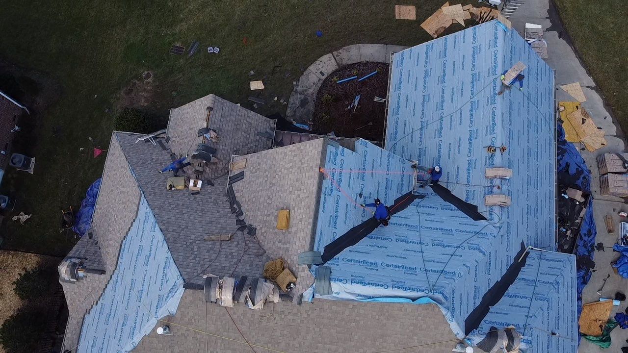 New Roof Drone View